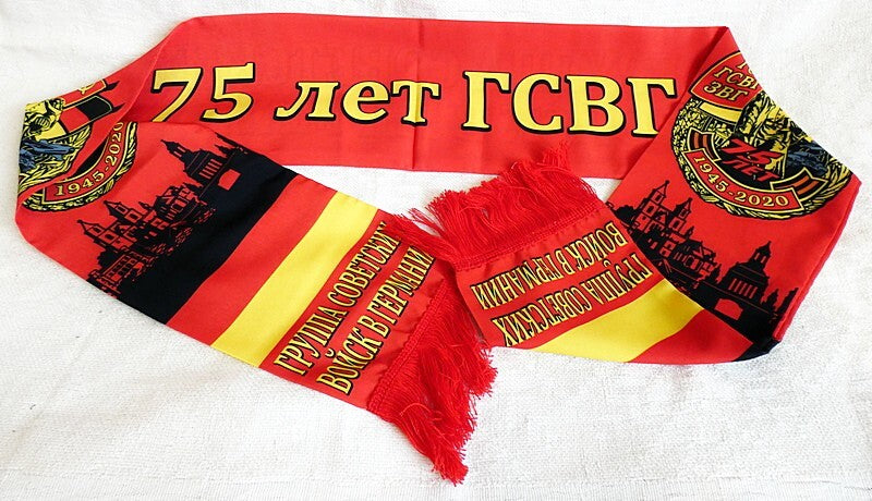 75 Years of Group of Soviet Troops in Germany Silky Double Sided Scarf 155cm New