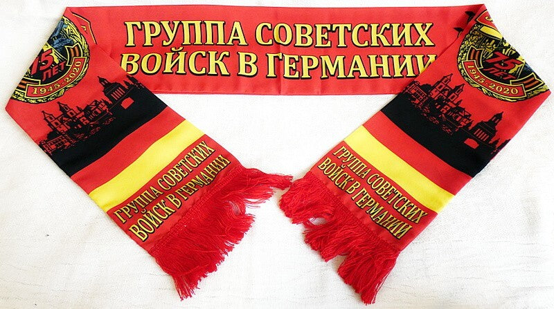 75 Years of Group of Soviet Troops in Germany Silky Double Sided Scarf 155cm New