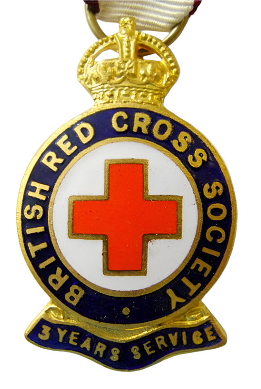 British Red Cross Society 3 Years Service Badge Medal #54196 