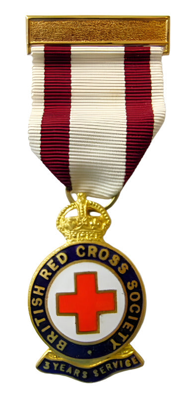 British Red Cross Society 3 Years Service Badge Medal #54196 