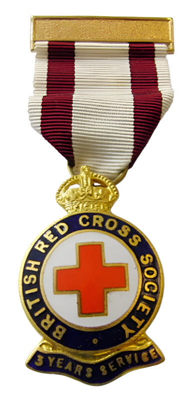 British Red Cross Society 3 Years Service Badge Medal #54196 