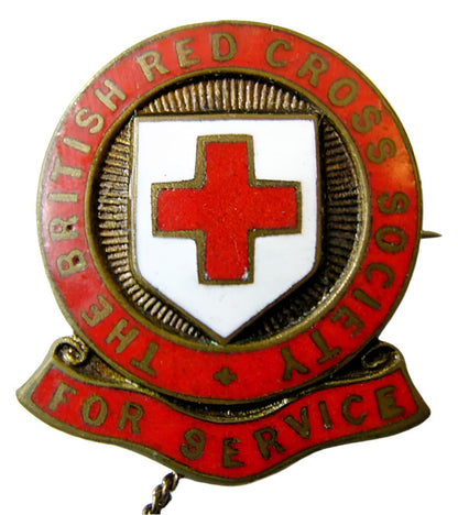 British Red Cross Society For Service Badge Chain Pin N 21908 J R Gaunt London