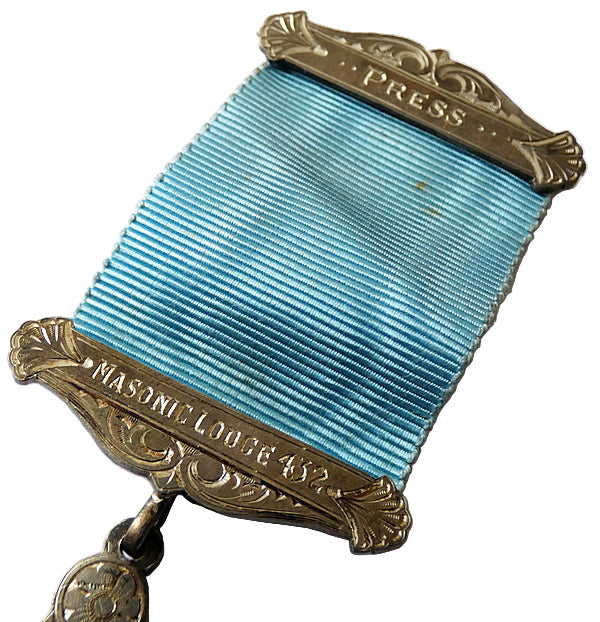 British Silver Masonic Past Master's Jewel PRESS Lodge No 432 Belfast 1944