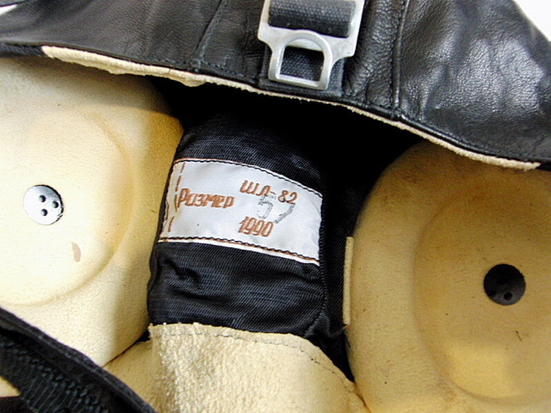 MiG Pilot Leather Summer Helmet Hat USSR Original 1990 57cm M Soviet Russian