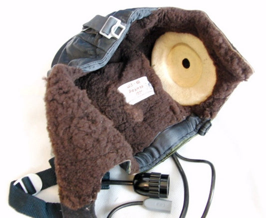 MiG Pilot Leather Winter Helmet Hat USSR Original 1988 58cm M Soviet Russian
