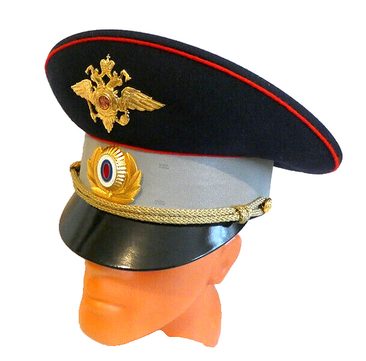Original Russian DPS Traffic Police Officer Visor Hat Cap Badges 60cm L New