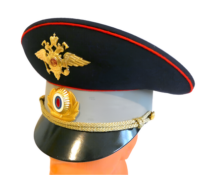 Original Russian DPS Traffic Police Officer Visor Hat Cap Badges 60cm L New