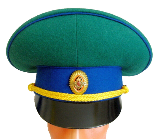 Original Russian FSB Border Guard Officer Visor Hat Peaked Cap Badge 59cm L New