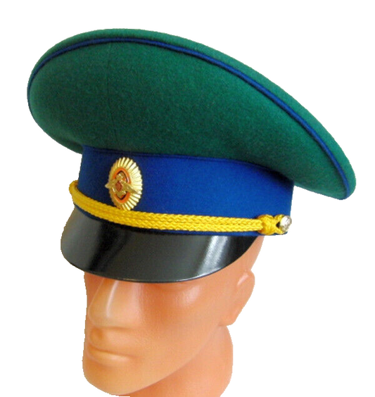 Original Russian FSB Border Guard Officer Visor Hat Peaked Cap Badge 59cm L New