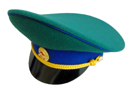 Original Russian FSB Border Guard Officer Visor Hat Peaked Cap Badge 59cm L New