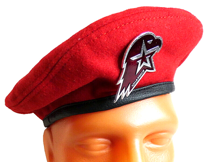 Russian Young Army Cadets National Movement Yunarmiya Beret with Metal Badge