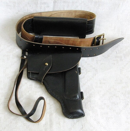 Original Soviet Russian Navy Officer Leather Belt & Holster Makarov PM 1991