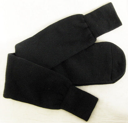 Original USSR Russian Black Woven 50% Wool + Acrylic Long Socks Uniform Surplus