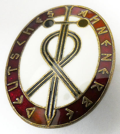 Ancestral Heritage Ahnenerbe Brass Badge New