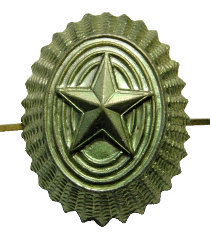Russian Army Officer Field Uniform Subdued Olive Star Hat Cap Badge 3x4cm New