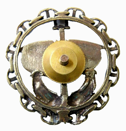 Russian Navy Spetsnaz Intelligence Bat & Globus Military Uniform Badge Brass
