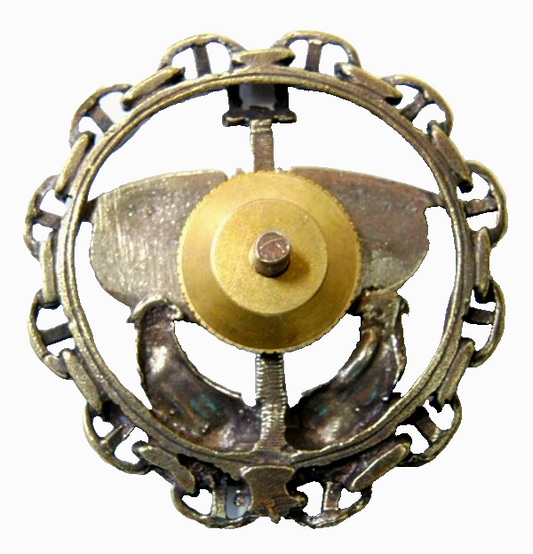 Russian Navy Spetsnaz Intelligence Bat & Globus Military Uniform Badge Brass