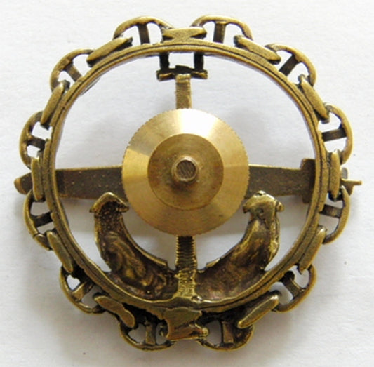 Russian Navy Submarine Military Sailor Uniform Brass Badge Screwback Original