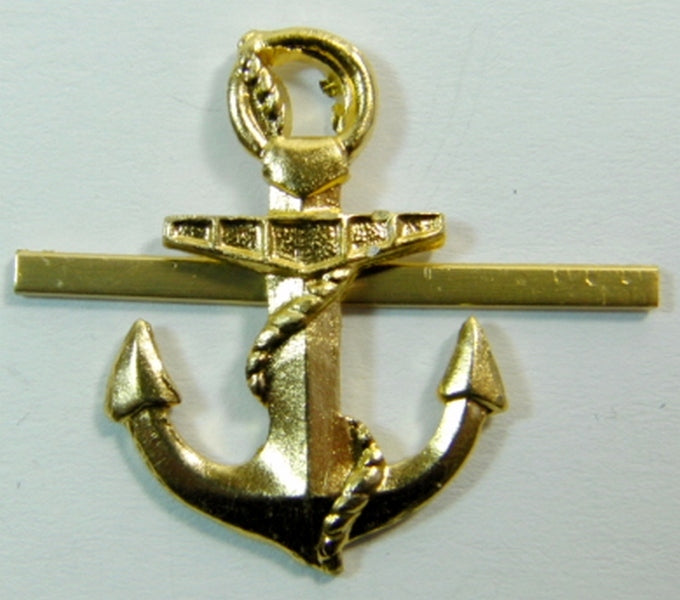 Russian Navy Uniform Badge - Naval Anchor 23mm - Gold Colour Metal - New