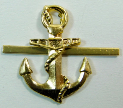 Russian Navy Uniform Badge - Naval Anchor 23mm - Gold Colour Metal - New