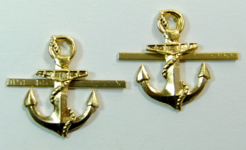 Russian Navy Uniform Badge - Naval Anchor 23mm - Gold Colour Metal - New