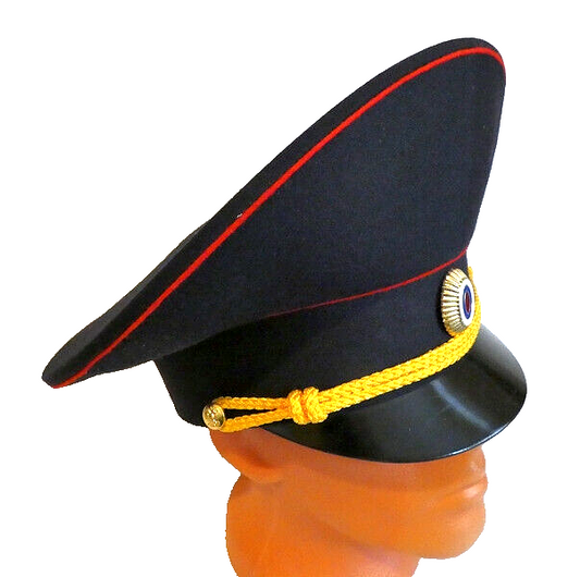 Russian Police High Rank Officer Visor Hat Cap Metal Badge 60cm L Original New