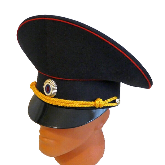 Russian Police High Rank Officer Visor Hat Cap Metal Badge 60cm L Original New