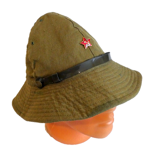 Soviet Russian Army Afghanistan War Panama Hat (58cm M) Metal Red Star Badge