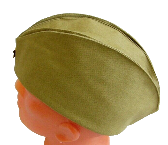 Soviet Russian Army Pilotka Cap Garrison Hat Red Star Badge Size 58 M Khaki New