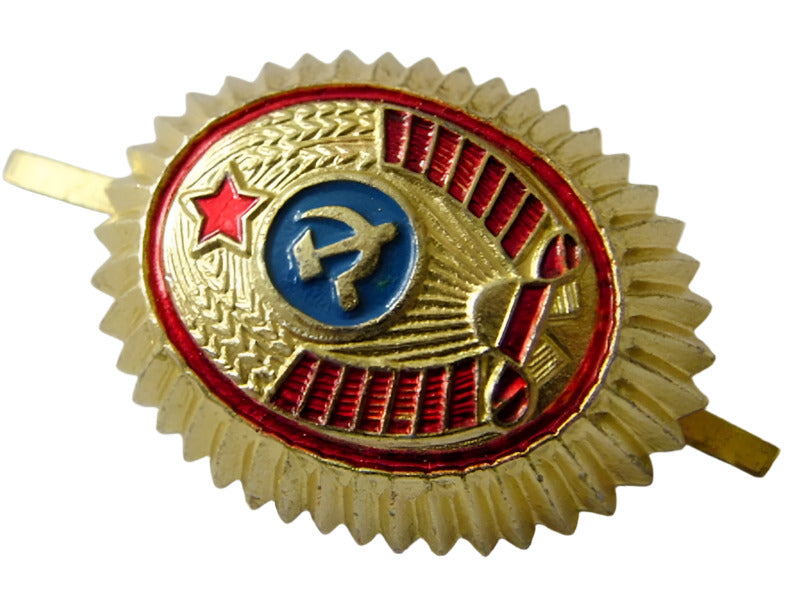Soviet Russian MILITSIYA Officer Pilotka Cap Badge Original USSR 30 x 25mm