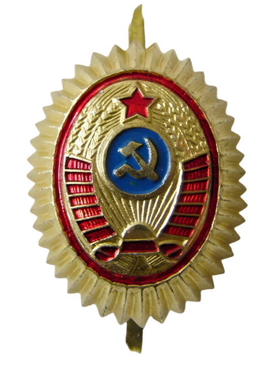 Soviet Russian MILITSIYA Officer Pilotka Cap Badge Original USSR 30 x 25mm
