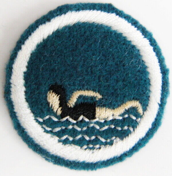 Swimming Girl Embroidered Patch Badge Sew On New