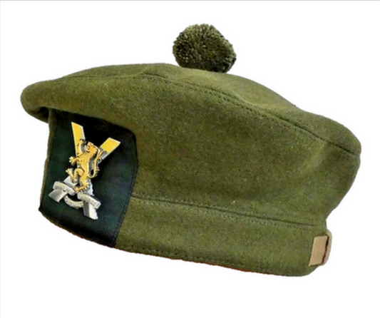 Scottish Tam O Shanter Tailored Hat Cap Bonnet Metal Badge RRS British Army 60 L-XL