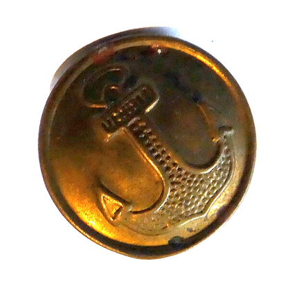 USSR Soviet Russian Navy Brass Button 21mm Mosshtamp 55 Real Military Unused