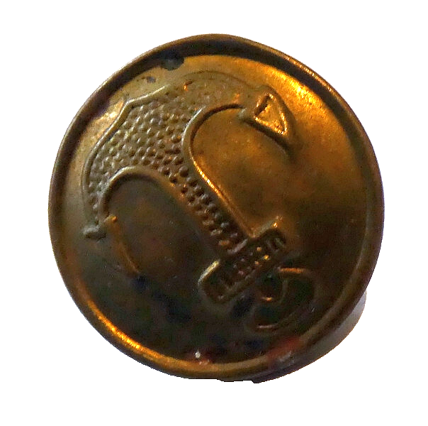 USSR Soviet Russian Navy Brass Button 21mm Mosshtamp 55 Real Military Unused