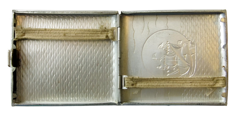 Vintage Soviet Russian Cigarette Holder Case - Sailing Ship